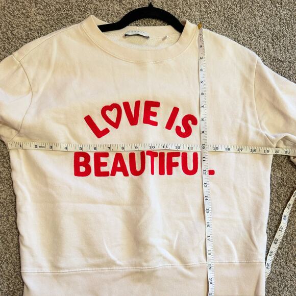 Sandro Stan Contrast Embroidered Sweatshirt size 1 Small - Picture 4 of 7